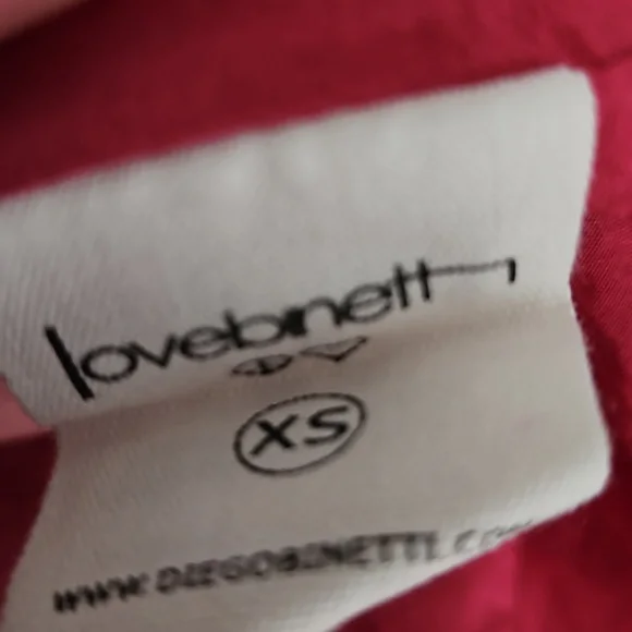 💜 Love Binetti Hera Print Dress Pink/ Fuchsia 100% Silk NWOT Sz XS - Picture 6 of 8